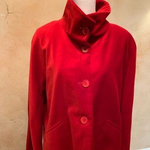 Talbots Red Velvet 4-button jacket w/ tags